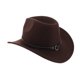 thumbnail image 5 of WRITWAA Sombrero Cowboy Unisex De Fieltro Café Con Ancha Para Fiestas Y Cosplay, 5 of 8