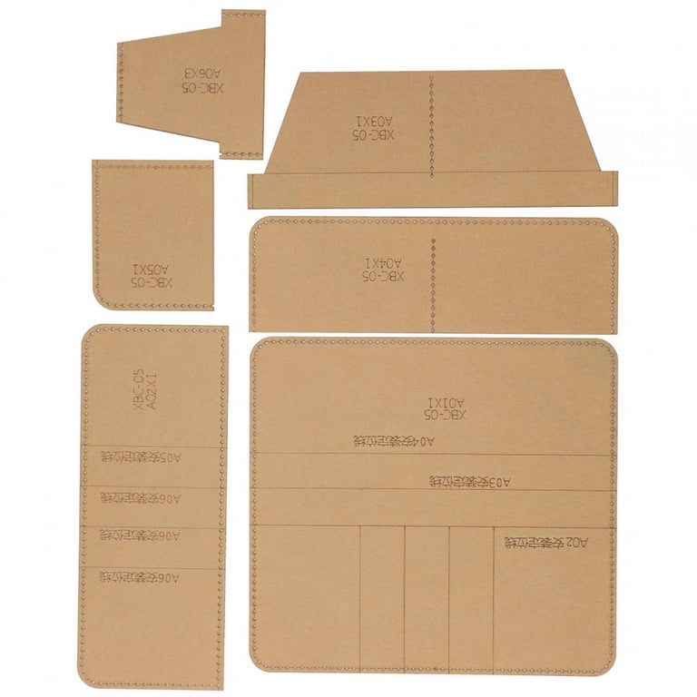 Clear Templates, Long Wallet Pattern Transparent Acrylic Stencil Leather  Making Template Kit Leather Templates Acrylic for DIY Leather Crafts 