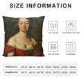 thumbnail image 5 of SHANXI Oil Painting Elegant Woman Portrait Square Decorative Throw Pillow Cover Washable Pillowcase for Home Office Travel Bed Sofa 18x18in, 5 of 5