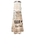 thumbnail image 5 of 2025 Old Newspapers Dress Summer Vintage Print Streetwear Casual Long Dresses Women Design Modern Maxi Dress Big Size 4XL 5XL, 5 of 6
