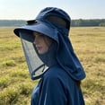 thumbnail image 6 of Cadancy Sun Hat Wide Brim Fishing Cap with Solar Fan Mesh Face Shield Neck Flap Outdoor UV Protection Summer Gardening Hiking Camping Breathable Cooling Shade Cover, 6 of 6
