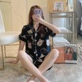 thumbnail image 1 of Summer Cardigan Double Short Printed Set Ice Silk Thin Home Clothes Pajamas, 1 of 6
