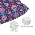 thumbnail image 3 of KLL leaf flower Skull colorful Pillow Covers Envelope Closure,Super Soft and Cozy Fuzzy Fleece Pillow Case Cover (No pillow core）, 3 of 5