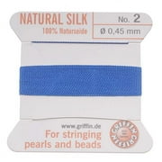 Griffin Silk Beading Cord & Needle Sz 2 Med. Blue