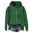 thumbnail image 2 of Christian Hoodies for Women 2025 Fall Winter Long Sleeve Cross Print Hoodie Hooded Sweatshirt Pullover Tops, 2 of 5