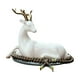 thumbnail image 4 of Figuras de ciervo blanco, escultura de reno, decoración de coche, estatuas de alce de porcelana para cabeza a la derecha, 4 of 9