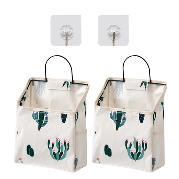 2pcs Dormitory bedside storage hanging bag, bed finishing hanging basket storage bag