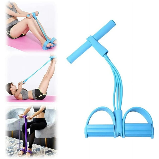 ZOUSSIQI 21 Bandes de Résistance Entraînement Physique 4 Tubes Extracteur de Pédale Cheville, Poignées de Yoga Exercice Corde Multifonctionnelle Équipement D\'entraînement Physique pour Étirement Abdominal, Taille, Bras, Jambe, Corps CA919-46650