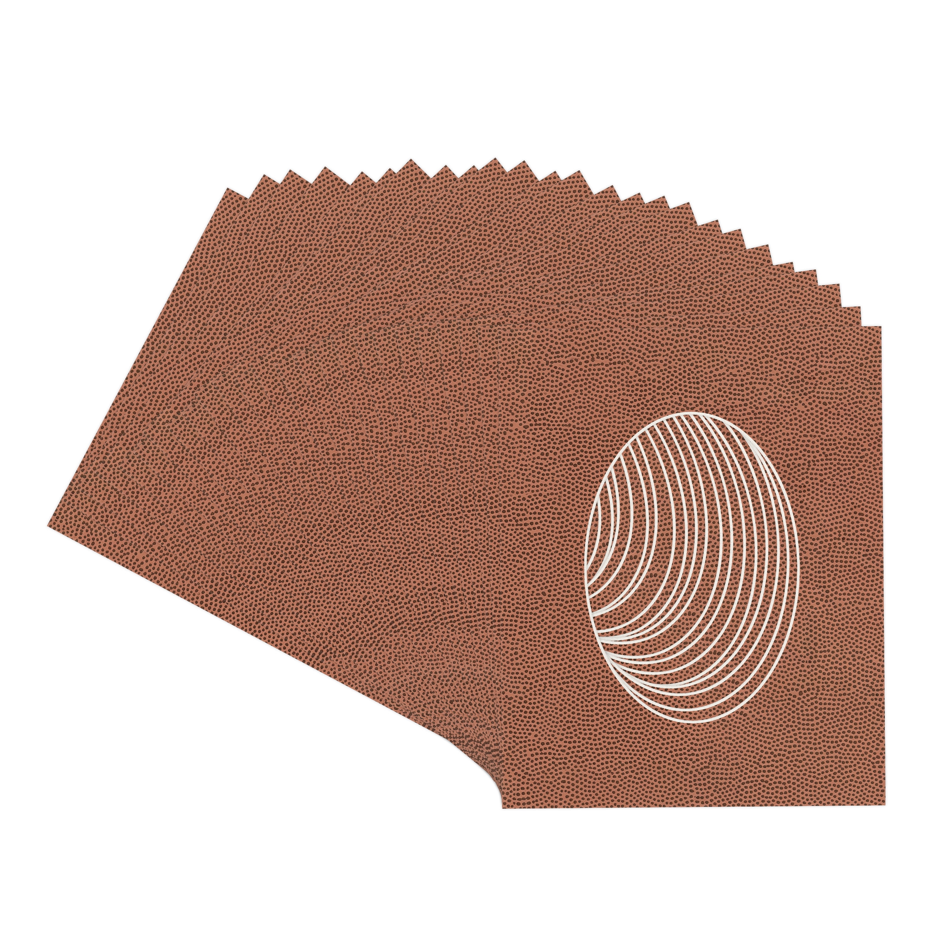 Football Texture Picture Frame Mat for 18x24 Frames - Oval Opening for 12x18 Photos - 25 Mats