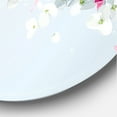 thumbnail image 3 of Designart 'Apple Blossom and Chrysanthemums' Traditional Circle Metal Wall Art 23x23 - Disc of 23, 3 of 5
