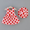thumbnail image 2 of B91xZ Filles Manches Courtes Robe Extensible Sans Manches Enfants Bambin Petite Grande Fille Robes Décontractées Imprimées, Rouge 2-3 Ans, 2 of 4