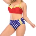 thumbnail image 2 of Women's Halter Bikinis High Waist Bikini Bottom Two Piece Bathing Suit, 2 of 3