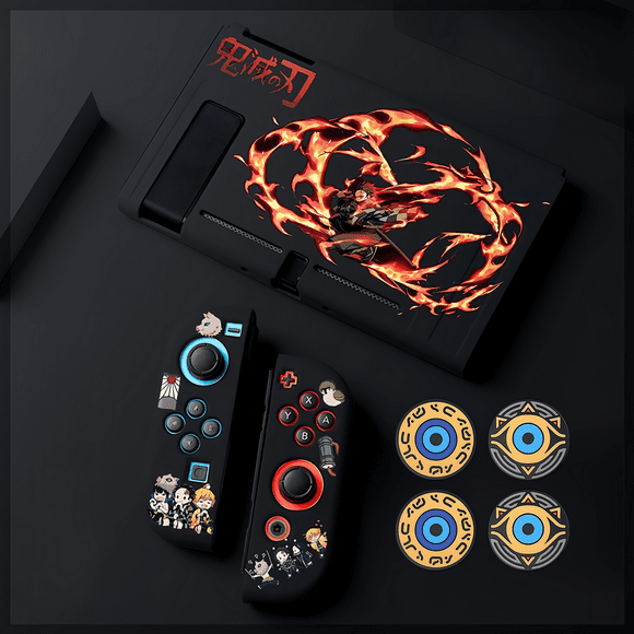 Ensemble de Coques de Protection pour Manettes Switch et Joy-Con, Thème Demon Slayer