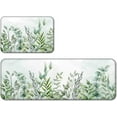 thumbnail image 2 of Watercolor Eucalyptus Leaves Kitchen Mats Set of 2 Spring Green Leaf Kitchen Rugs Set Kitchen Mats for Floor Cushioned Anti-Fatigue Kitchen Mat Kitchen Decor Floor Mats for Home Kitchen, 2 of 6