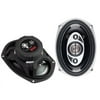 BOSS Audio Systems P69.4C Phantom Series 6 x 9 Inch Car Audio Door Speakers - 800 Watts Max, 4 Way, Full Range, Coaxial, Sold in Pairs, Hook Up To Stereo and Amplifier, Tweeters
