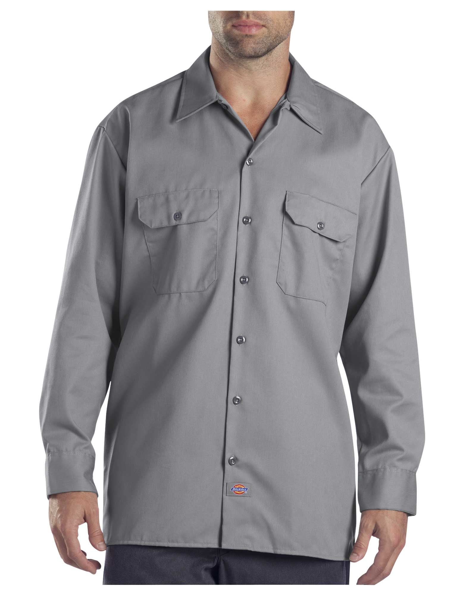 Dickies Mens Long-Sleeve Work Shirt, 3T, Silver | Walmart Canada