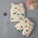 thumbnail image 4 of Conjunto De Dos Piezas Para Bebés, Niños Y Niñas, Sin Mangas, Con Estampado De Cactus Arcoíris, Pantalones Cortos, Camiseta Sin Mangas Odeerbi LM103-9863, 4 of 7