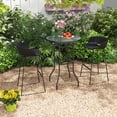 thumbnail image 3 of Patiojoy Round Glass Top Patio Table 27"x27" Outdoor Bistro Table w/ Heavy-duty Metal Frame, 3 of 9