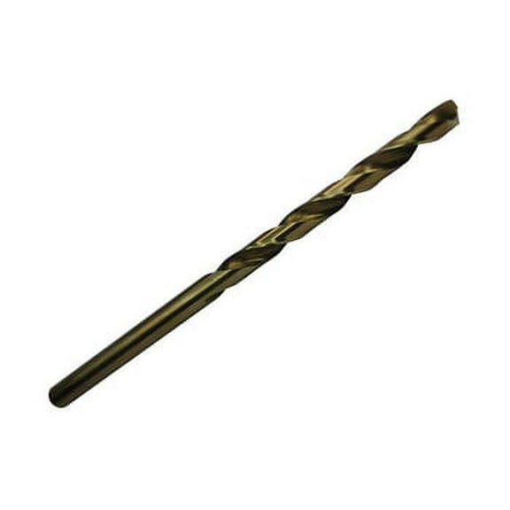 12 Pcs, 1/16" Gold Cobalt Steel Taper Length Drill Bit, Dwdtlco1/16, Flute Length: 1-3/4"; Overall Length: 3"; Shank Type: Round; Number Of Flutes: 2 Cutting Direction: Right Hand