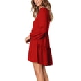 thumbnail image 4 of Vestido Amoretu, bonito plisado, para cena de ensayo, rojo, para mujer, 4 of 6