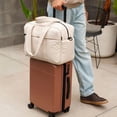 thumbnail image 3 of Genérico wefenad Bolsa de Viaje Tipo Lona, Bolsa de Lona para Mujer, Bolsa Acolchada para Gimnasio, Bolsa de Mano, Bolsa de Lona semanal con compamento para Zapatos. z-5, 3 of 3