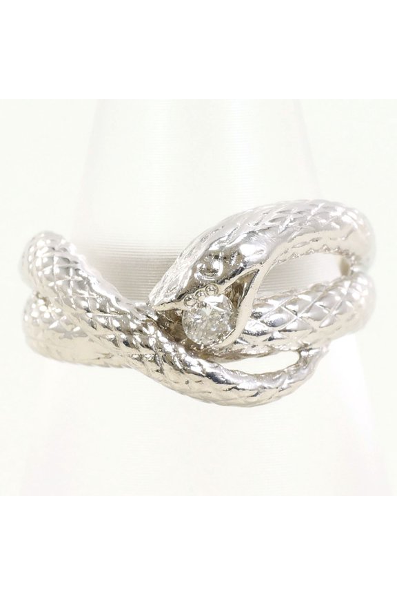 Pre-Owned PT900 Platinum Ring with 0.07ct Diamond, Certificate of Authenticity, Total Weight...