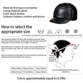 thumbnail image 2 of Qarigey Gorros de invierno de cuero de mediana edad forro polar cálido orejeras sombrero estilo Vintage sombrero térmico caminar al aire libre Sombreros gris negro ;2XL{59-60} Qarigey AP013136-09, 2 of 6