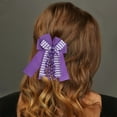 thumbnail image 2 of Unique Bargains 1 Pc Duckbill Clip Halloween Spiral Ribbon Hair Clip for Women Purple White, 2 of 5