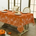 thumbnail image 2 of Fall Tablecloth Rectangle 60x84 Inch, Thanksgiving Autumn Harvest Orange Pumpkin Maple Leaf Decoration Table Cloths, Stain Resistant Farmhouse Table Cover for Holiday Dinner/Party, 2 of 7