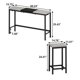 thumbnail image 4 of Mesa de comedor de cocina de diseño moderno, mesa de pub, mesa de comedor larga con 3 taburetes, diseño de taburete colgante conveniente, 4 of 5