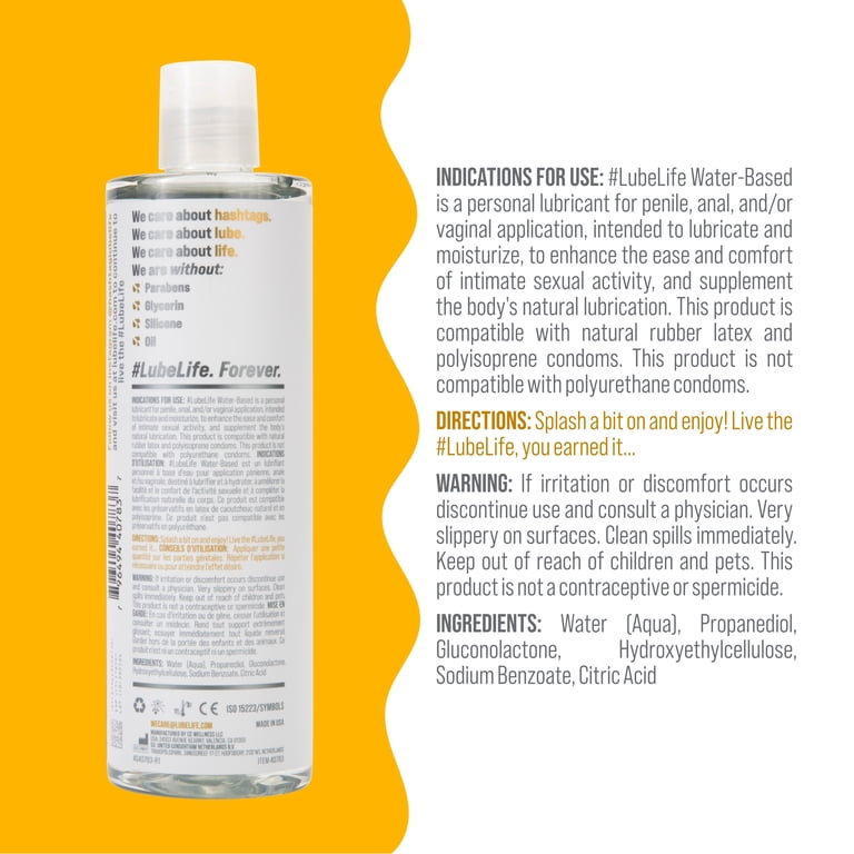 Lube Life Water Based Lubricant, 12 fl oz - Silky Smooth, Toy Friendly - Walmart.com Lube Life Water Based Lubricant, 12 fl oz - Silky Smooth, Toy Friendly - Walmart.com