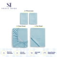 thumbnail image 3 of Sweet Home Collection 1500 Series 4 Piece Ultra Soft Microfiber Sheet Set, Twin Extra Long, Aqua, 3 of 5
