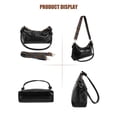 thumbnail image 4 of PULLIMORE Shoulder Bag for Women Vintage PU Leather Crossbody Bags Small Hobo Purse Clutch Tote Handbags with Detachable Ajustable Wide Strap, Black, 4 of 8