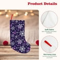 thumbnail image 4 of Lsque 18 Inches Christmas Purple Snowflakes Pattern Christmas Stockings Hanging Ornaments,Knitted Xmas Fireplace Hanging Stocking,Holiday Decoration, 4 of 8