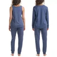 thumbnail image 2 of Karen Neuburger Women's 3-Piece Printed Soft Pajama Lounge Set (Blue, M, 610721), 2 of 4