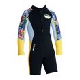 thumbnail image 1 of Traje de neopreno de 2,5 mm para niños, traje de baño térmico con protección solar. Color Negro L, 1 of 9