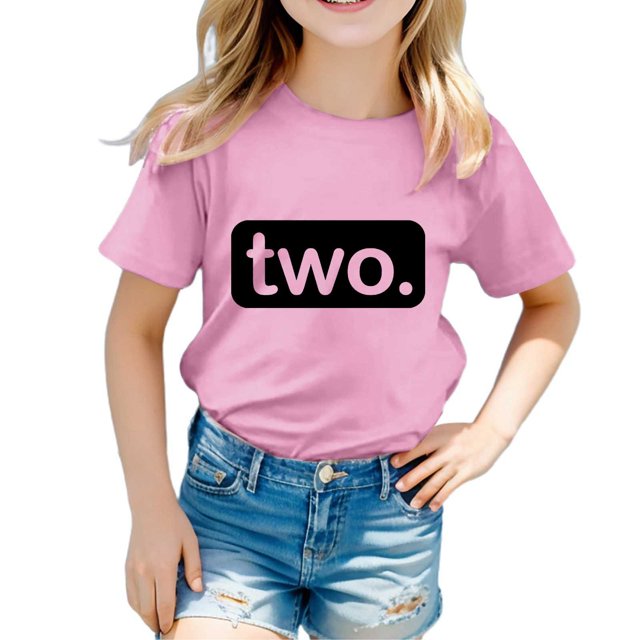TZEWGL Tees For Girl Boy Short Sleeve Graphic Prints Trendy Fans Present Top For Newborns size 4-5T