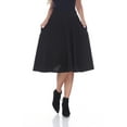 thumbnail image 2 of White Mark Women's Mid Length Fit and Flare Skirt, 2 of 6