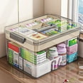 thumbnail image 2 of 1 caja de almacenamiento de medicamentos de gran capacidad, organizador de pastillas de plástico multicapa para el hogar, solución de almacenamiento para guardar artículos diversos, 2 of 5