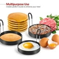thumbnail image 4 of Stainless Steel Egg Rings Set, 4 Pack for Perfect Round Eggs & Pancakes, Easy-Fry Omelet Mold, 4 of 6