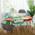 thumbnail image 6 of SKYSONIC Santa Claus Tablecloth Waterproof Washable Polyester Square Table Cover Durable Tablecloth for Kitchen Dining Table Party Decor (60 X 108 Inch), 6 of 7