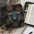 thumbnail image 6 of HELLHERO Calf Floral Design Bible Covers, Protective PU Leather Church Bible Bag for Prayer Study Christian Prayer, Top Handle Book Carrier Case, 6 of 12