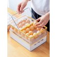 thumbnail image 2 of Caja de huevos con tapa abatible, caja de almacenamiento multifunción para refrigerador, para el hogar, soporte para huevos, 2 of 4