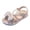 Beige, variant on Kids Sandals Beach Slides for Girls Everyday Casual Outdoor Vacation Fixed Design Open Toe Footwear Ages 3-12 Years Play And Adventure
