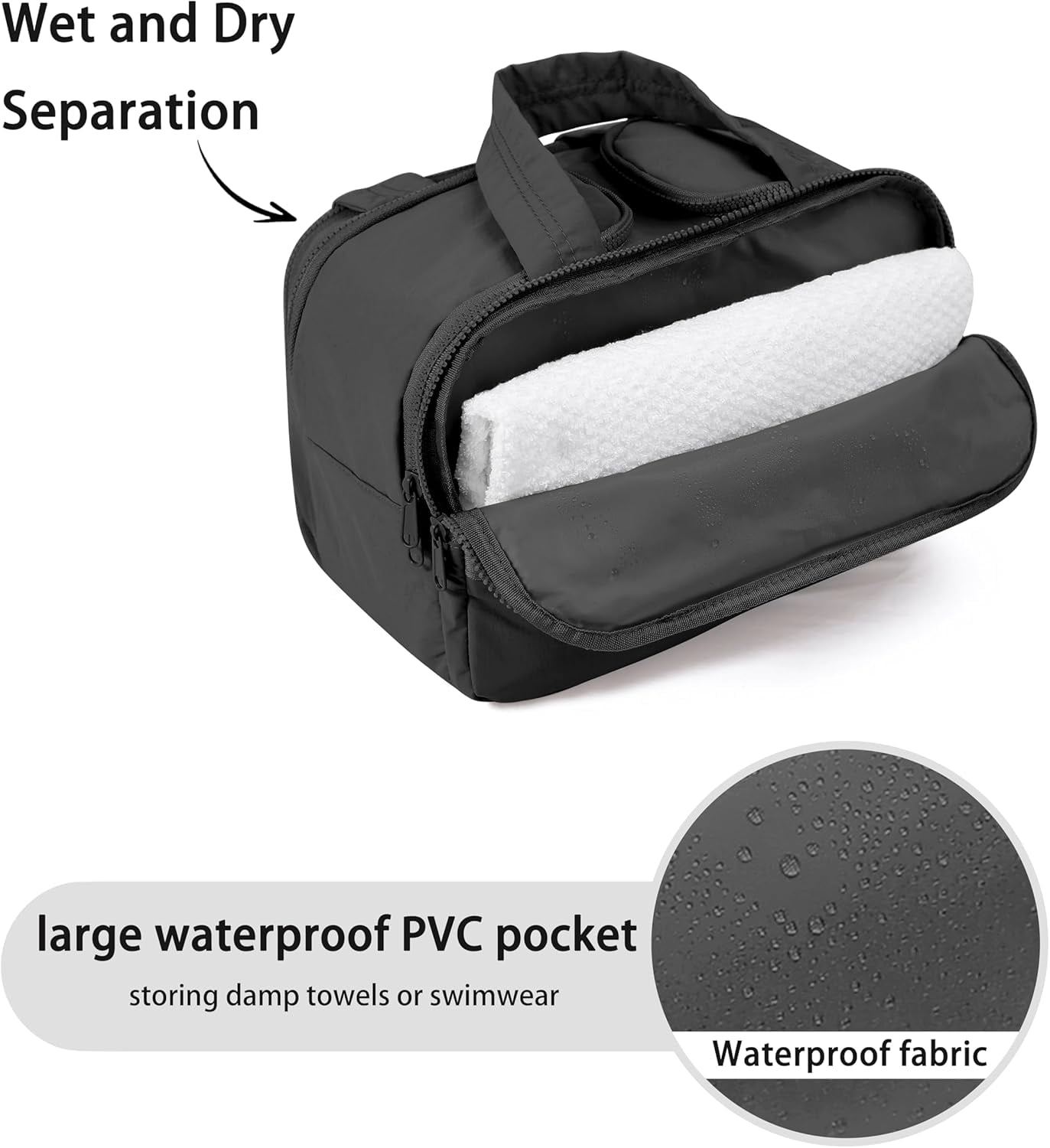 Cloud Carry Bag,Travel Toiletry Bag for Women, Large Puffy Cosmetic Bag with Wet-Dry Separation and Multiple Pockets for Organized Essentials