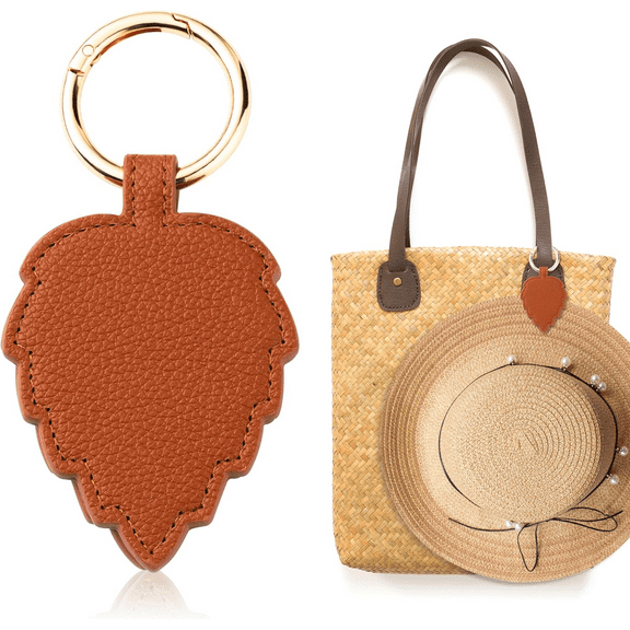 GROBRO7 Magnetic Hat Clip Leafy Hat Clip Travel Essentials Accessory，Brown