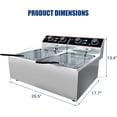 thumbnail image 1 of OUYAWEI Friteuse Électrique Commerciale 11 L 2 Paniers Acier Inoxydable Température Réglable Maison Cuisine, 1 of 8