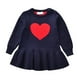 thumbnail image 1 of Odeerbi Niñas Primavera Otoño Vestido Sudadera Día de San Valentín Vestido Punto Corazón Estampado Cuello Redondo Manga Larga Vestido Plisado, 1 of 7