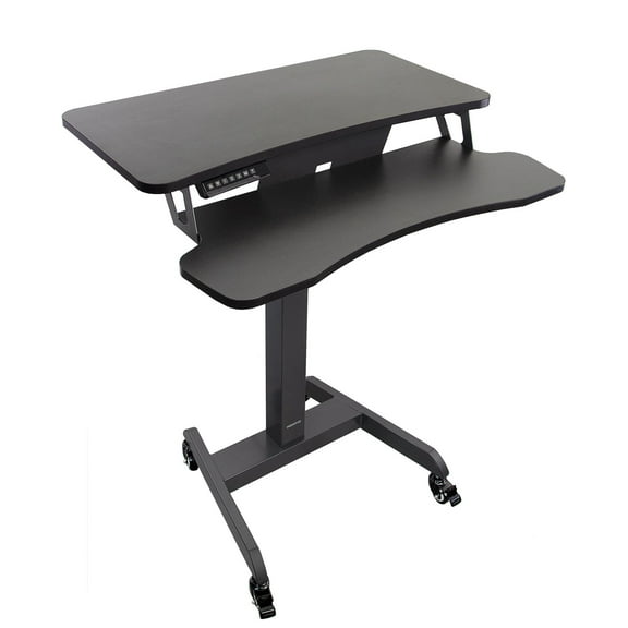 Mount-It! Electric Mobile Standing Desk | Computer Cart