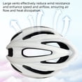 thumbnail image 4 of White L Size R-24 Bike Helmet with Rear Adjustment Knob, Thickened Multi-Density EPS Foam, Detachable Washable Soft Lining, Lightweight Breathable Design & Professional Aerodynamic Ventilation for, 4 of 5